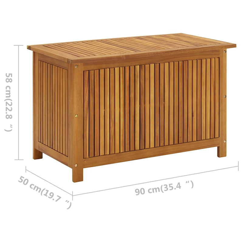 Garden Storage Box 90x50x106 cm Solid Acacia Wood