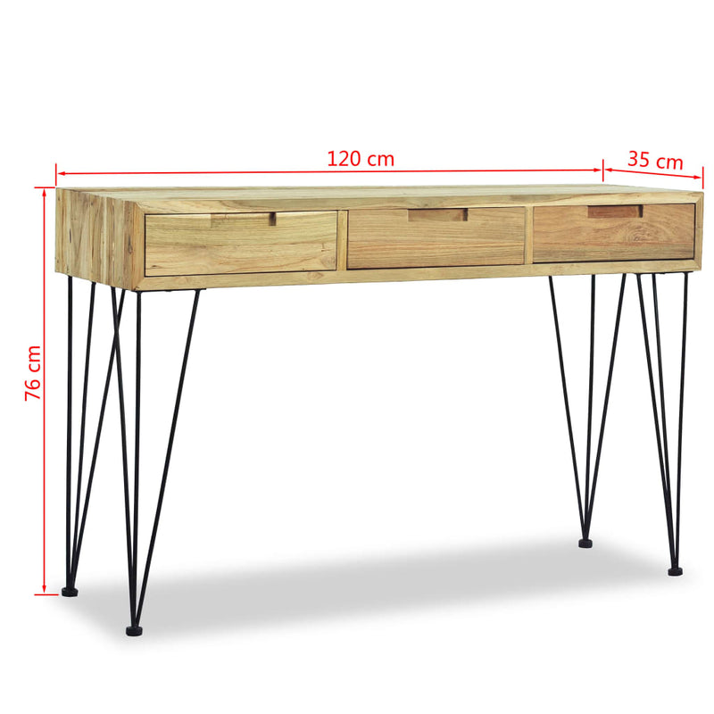 Console Table 120x35x76 cm Solid Teak