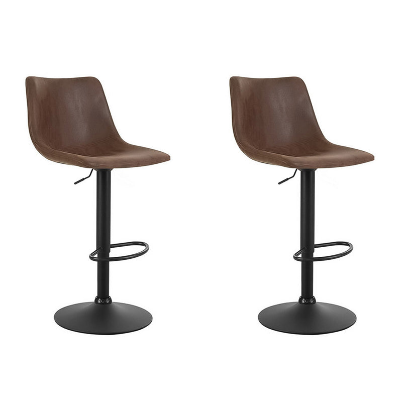 Rapolo PU Barstools (Set of 2) - Brown