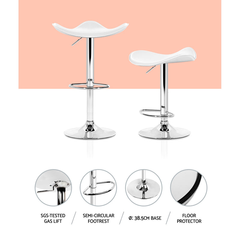 Nawa PU Barstools (Set of 4) - White