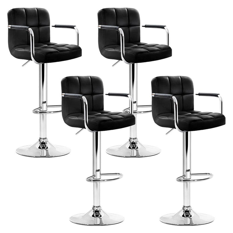 Allegra PU Barstools (Set of 4) - Black