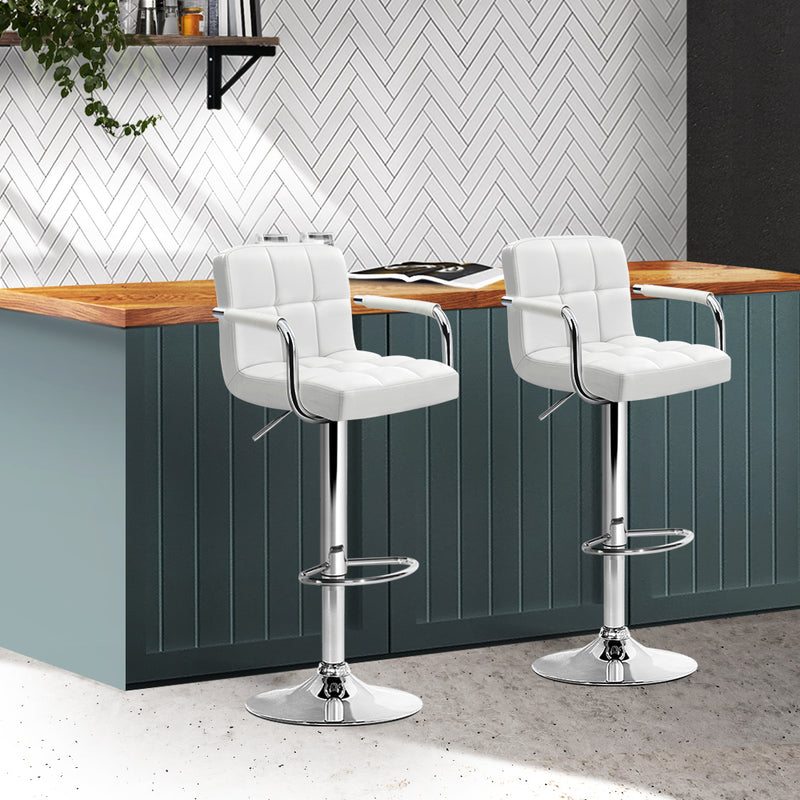 Allegra PU Barstools (Set of 2) - White