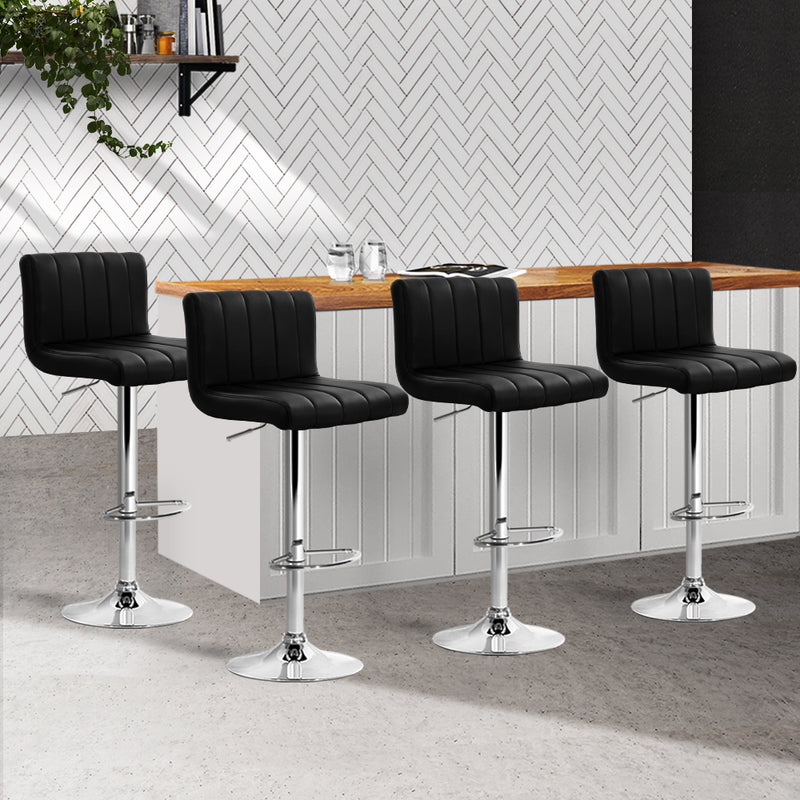 Aldo PU Barstools (Set of 4) - Black