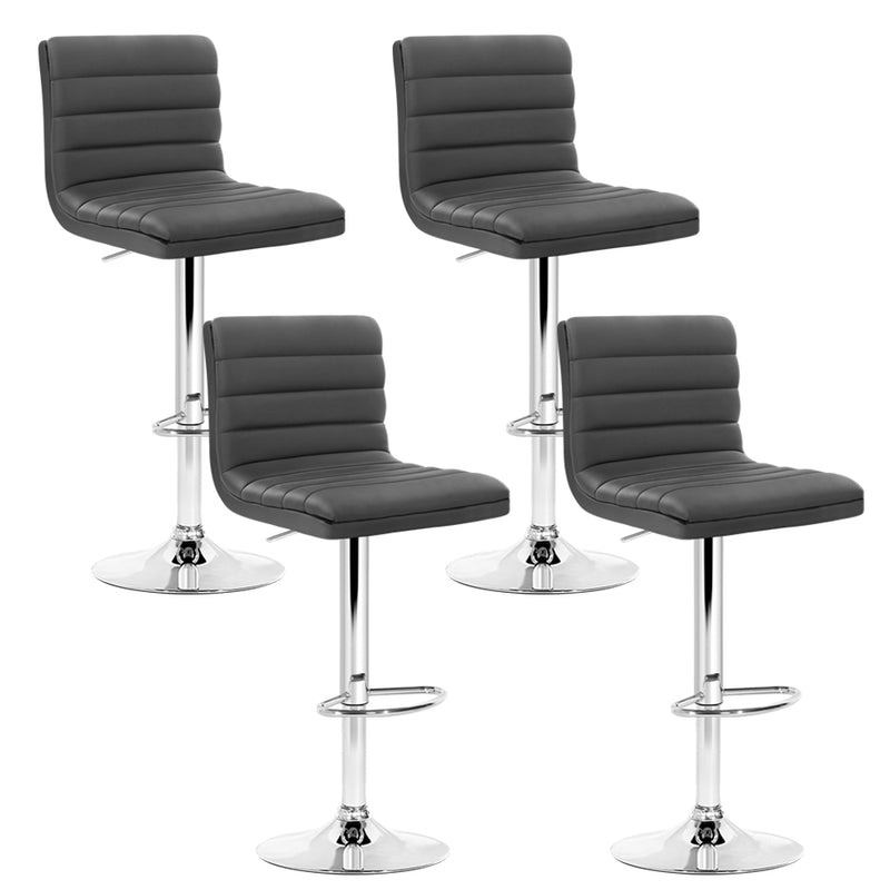 Jenna PU Barstools (Set of 4) - Grey.