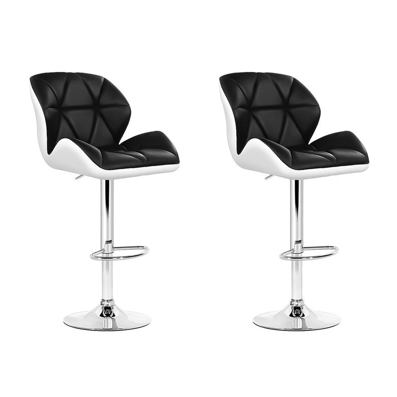 Atticus PU Barstools (Set of 2) - Black & White