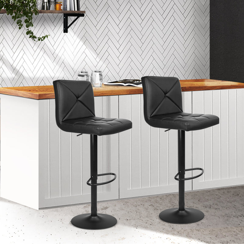 Criss PU Barstools (Set of 2) - Black