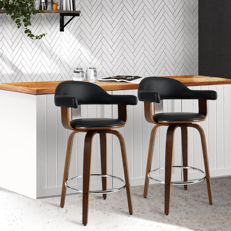 Pehani PU Barstools (Set of 2) - Black.