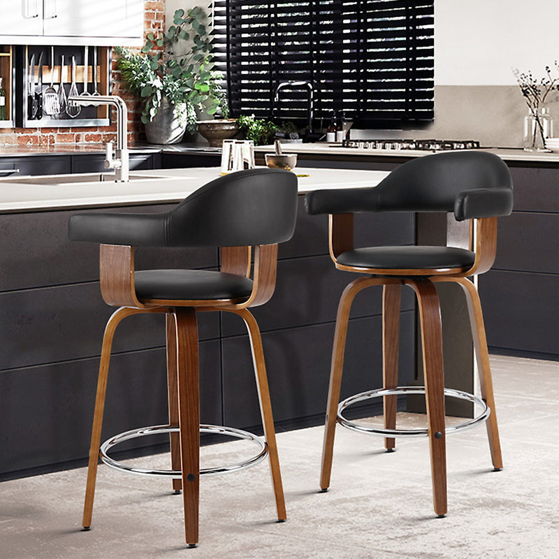 Pehani PU Barstools (Set of 2) - Black.