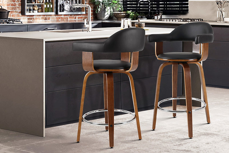 Pehani PU Barstools (Set of 2) - Black.