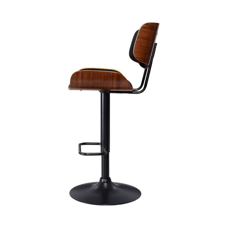 Pixie PU Barstool - Walnut Black