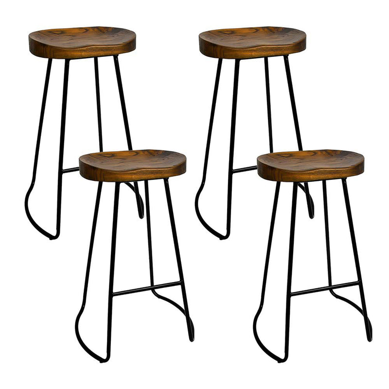 Sedaka 75cm Barstools (Set of 4) - Walnut