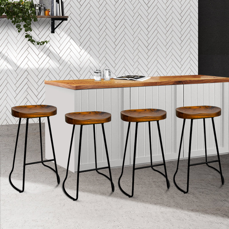 Sedaka 75cm Barstools (Set of 4) - Walnut