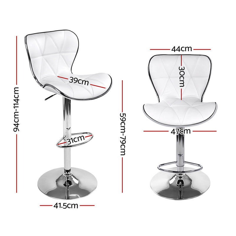 Labatte PU Barstools (Set of 4) - White