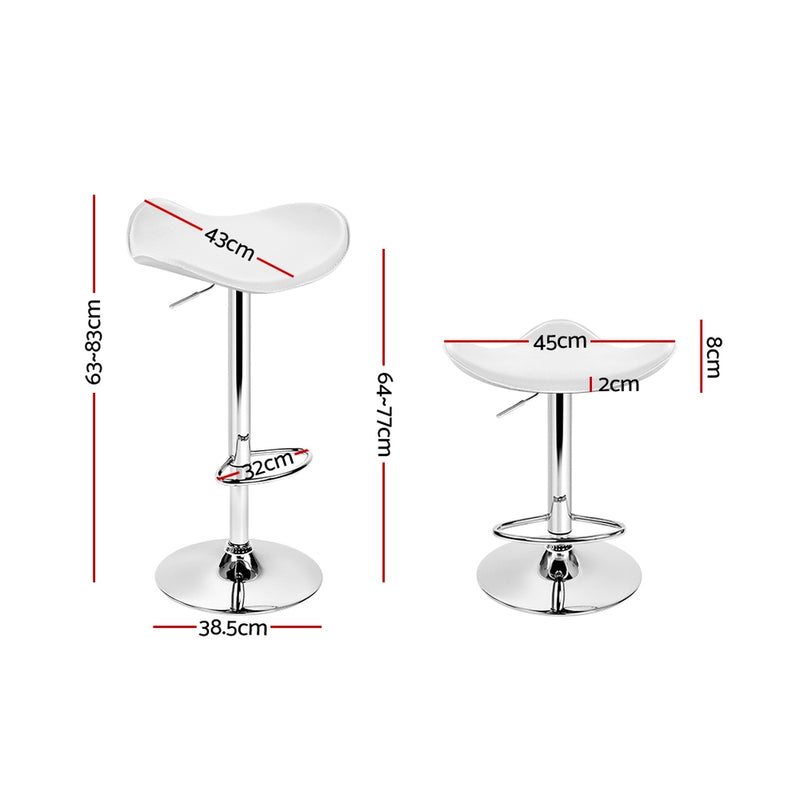 Nawa PU Barstools (Set of 2) - White