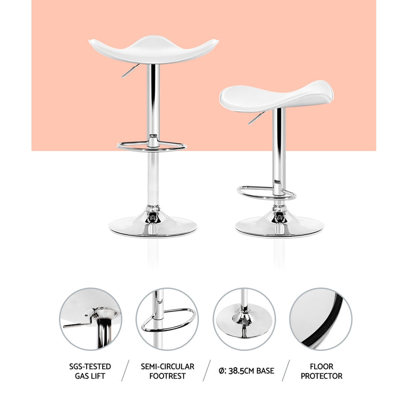 Nawa PU Barstools (Set of 2) - White