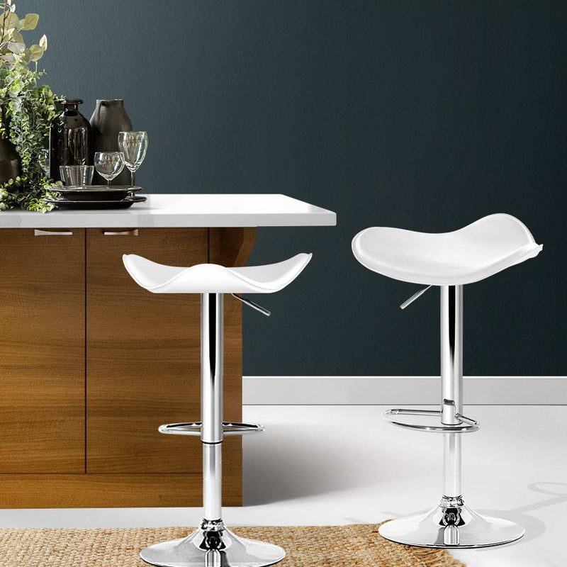 Nawa PU Barstools (Set of 2) - White