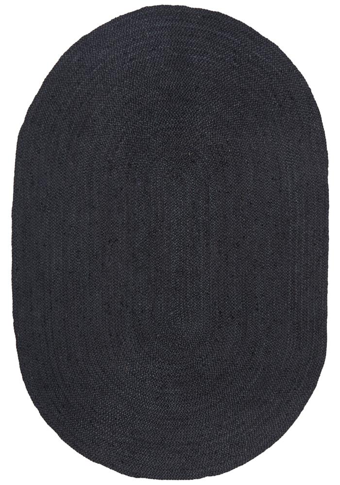 Byron Oval Rug - Black.