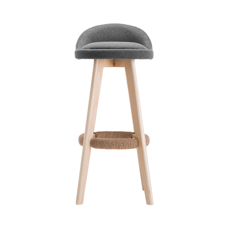 Sutton Fabric Barstools (Set of 2) - Grey