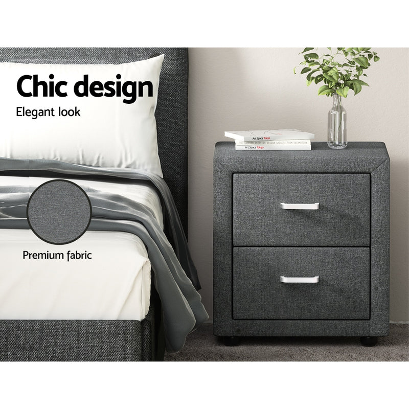 Moda Fabric Bedside - Grey