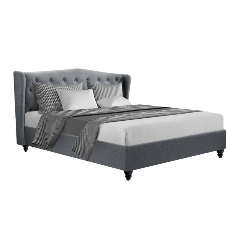 Pierre King Fabric Bed - Grey