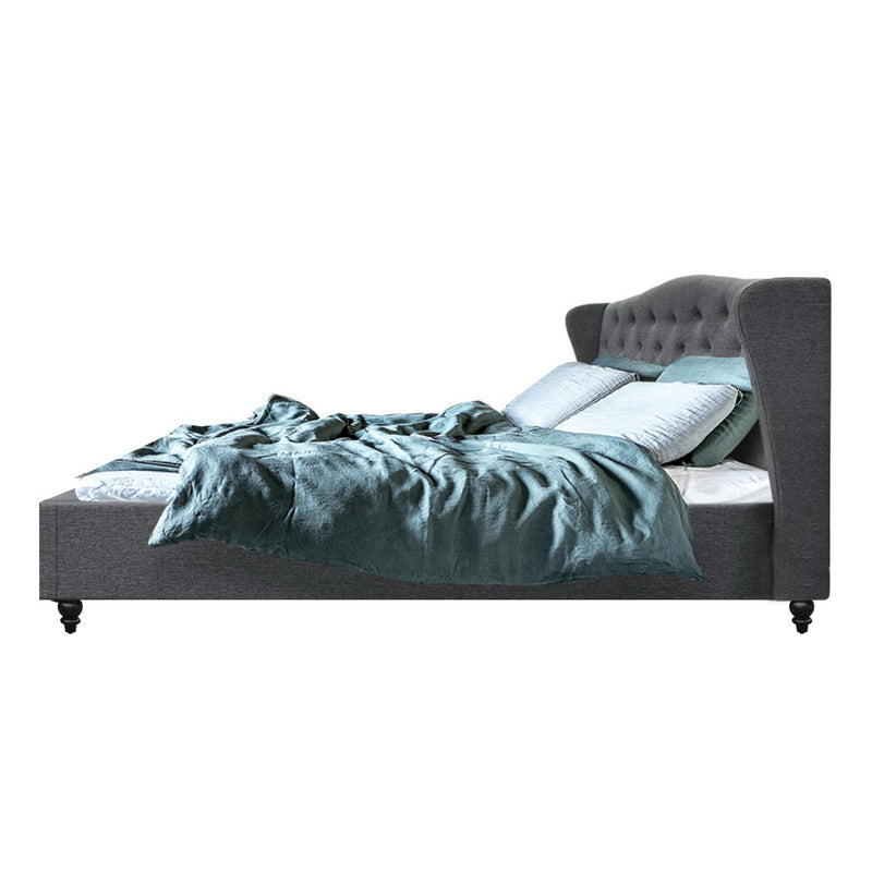 Pierre King Fabric Bed - Grey