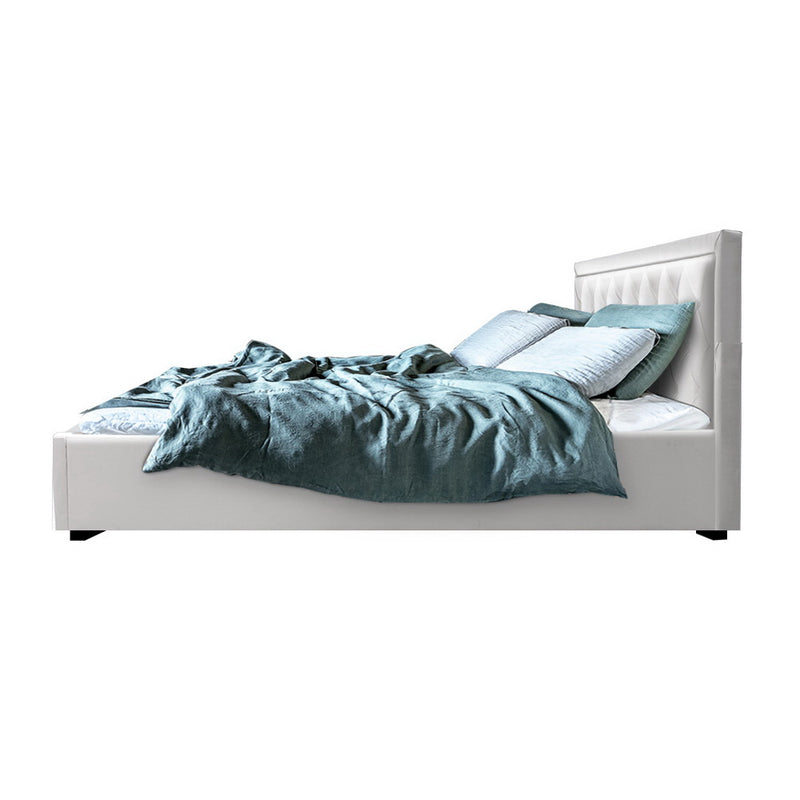 Elko King PU Gas Lift Bed - White