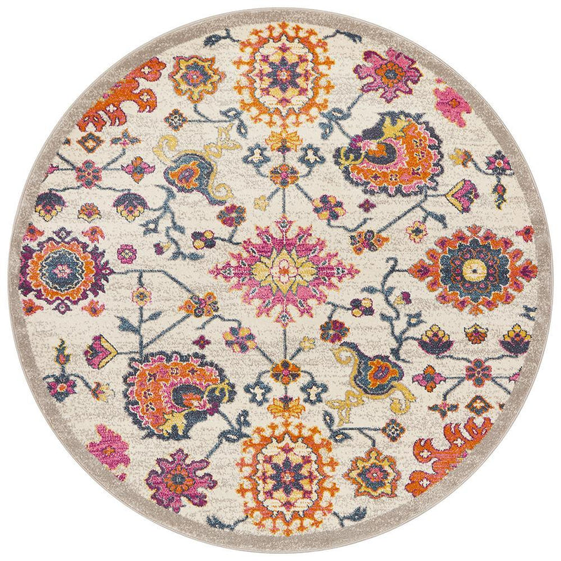 Akkadian Round Rug - Multi II.