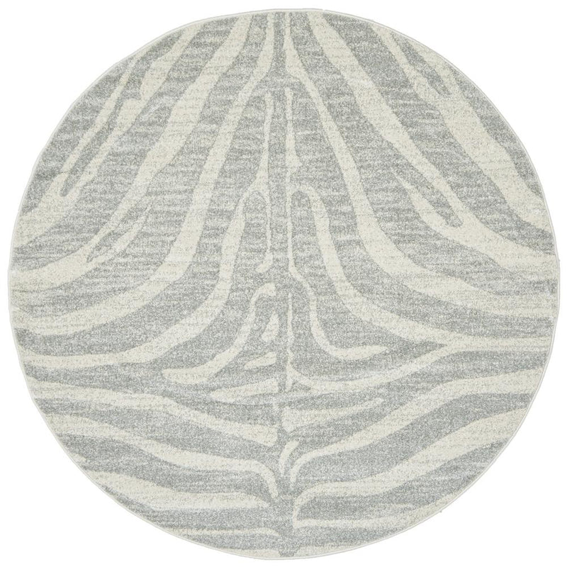 Monochrome Round Rug - Savannah.