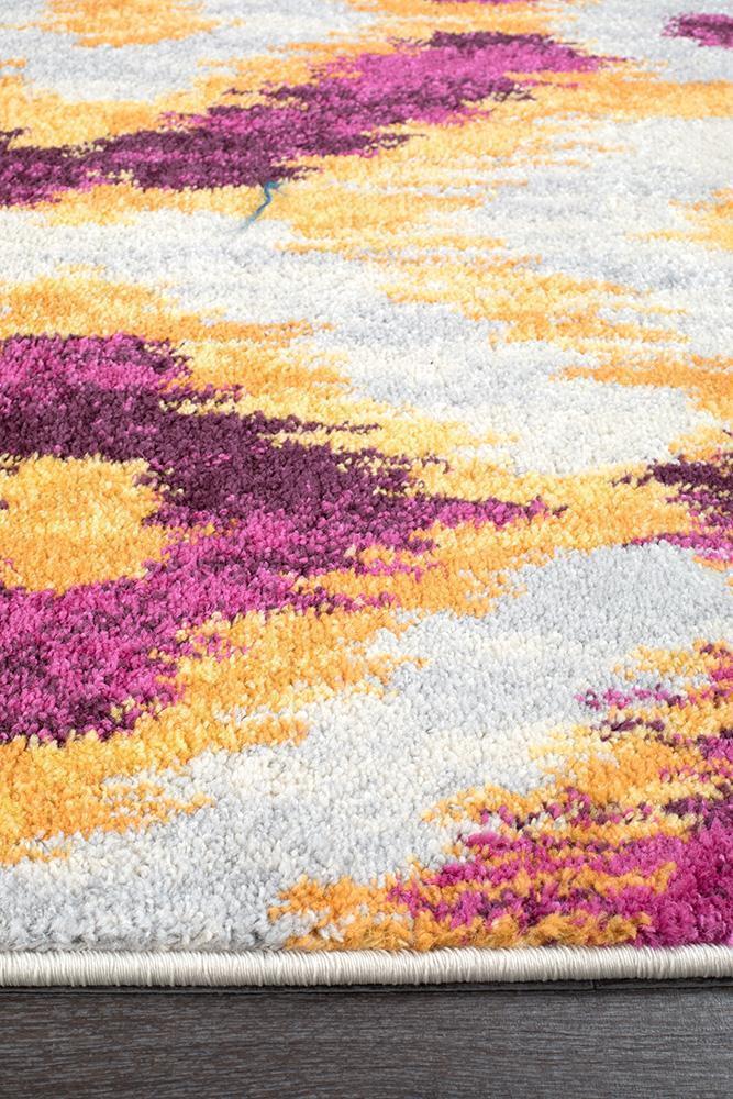 Elements Runner Rug - Aubergine Burst.