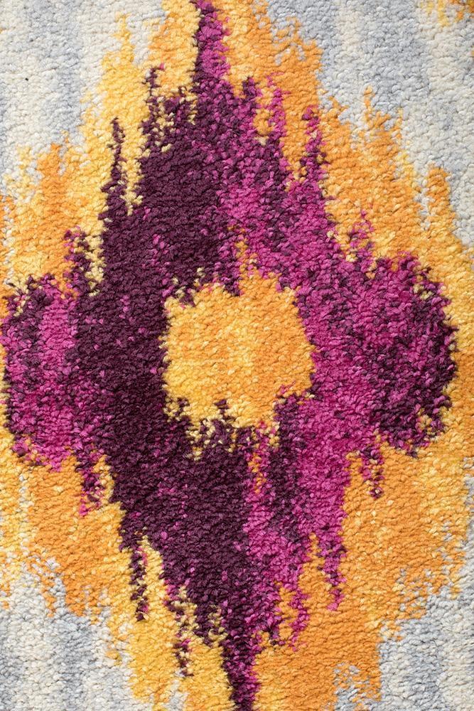 Elements Runner Rug - Aubergine Burst.