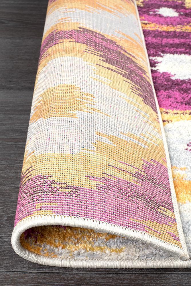 Elements Runner Rug - Aubergine Burst.