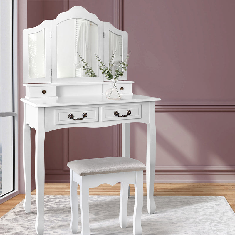 Haertgen Dressing Table Set - White