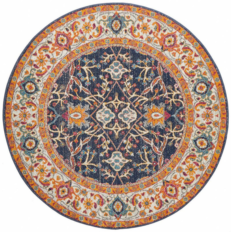 Waken Round Rug - Multi.