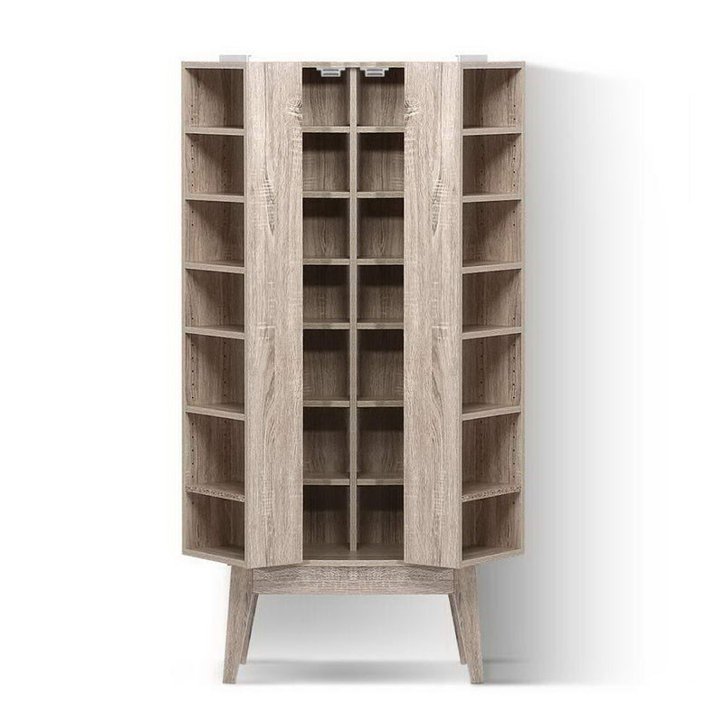 CD DVD Media Storage Display Shelf Folding Cabinet Bookshelf Bluray Rack Oak.