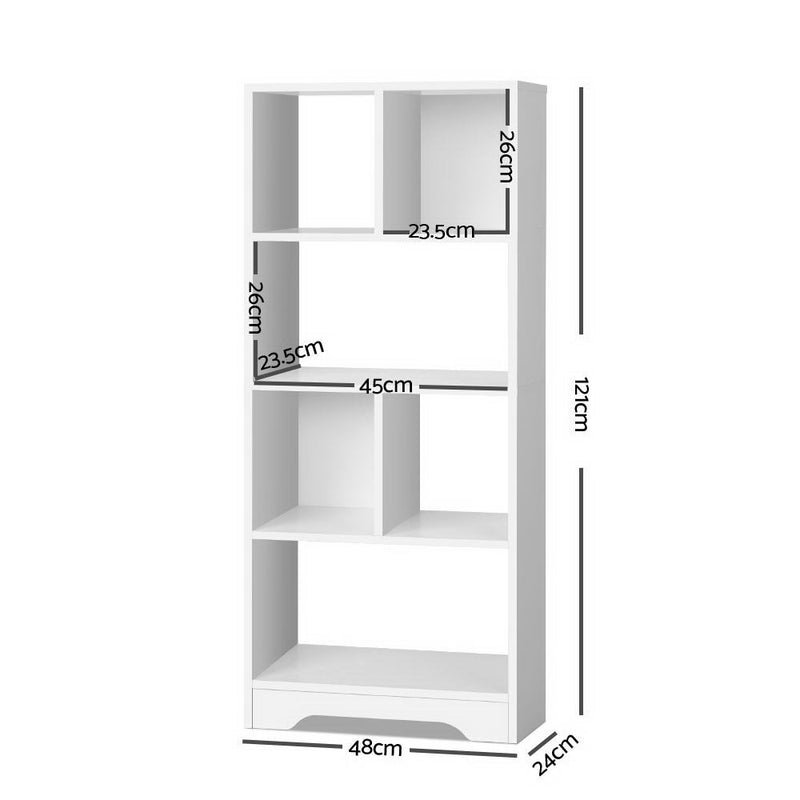 Display Shelf Bookcase Storage Cabinet Bookshelf Bookcase Home Office White