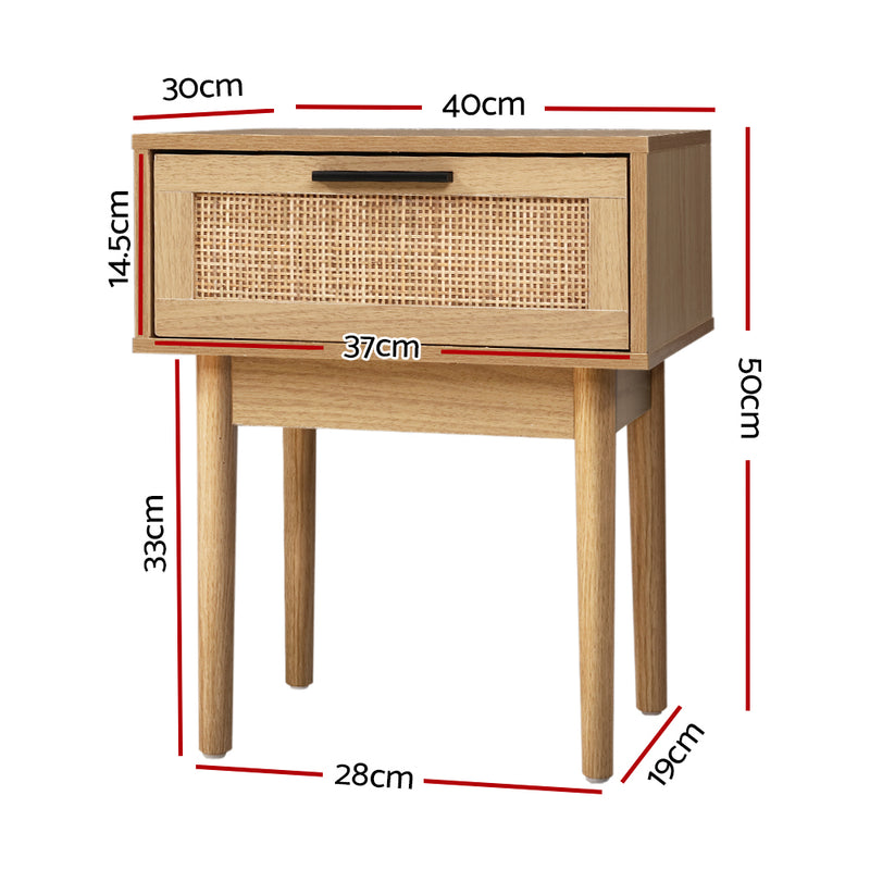 Rattan Bedside