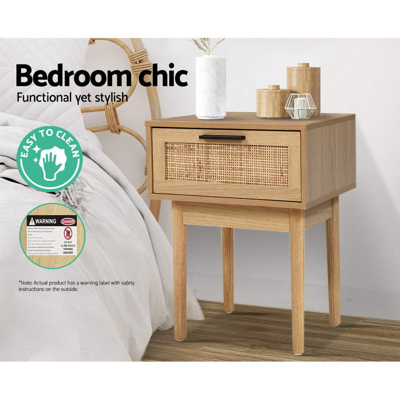 Rattan Bedside