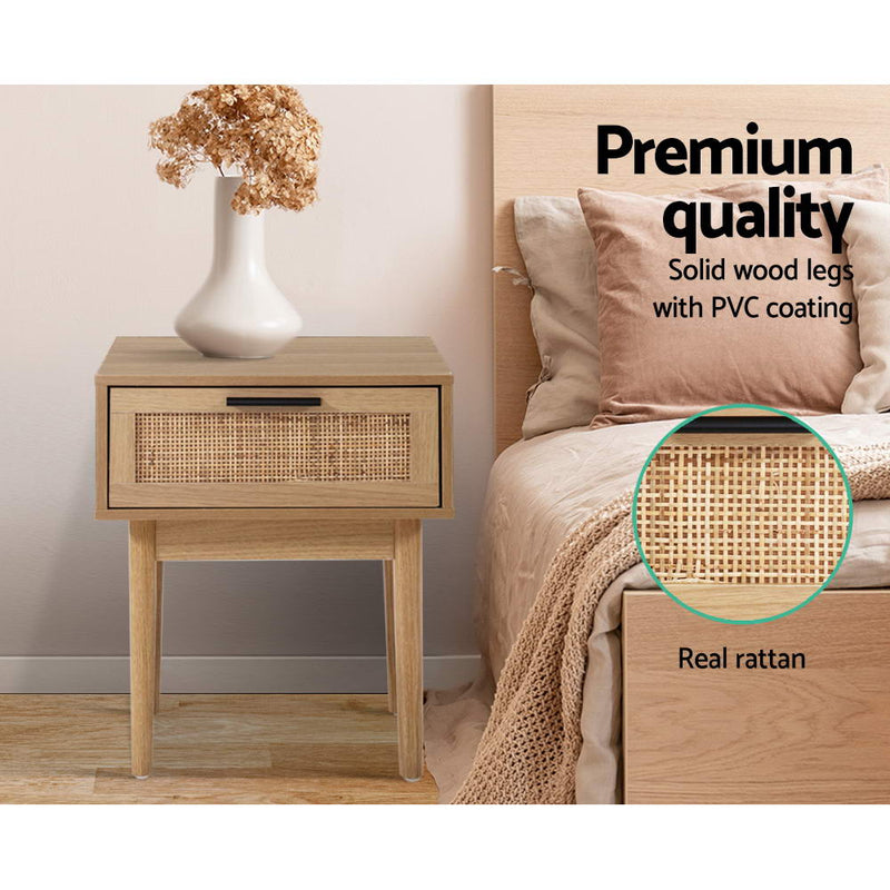 Rattan Bedside