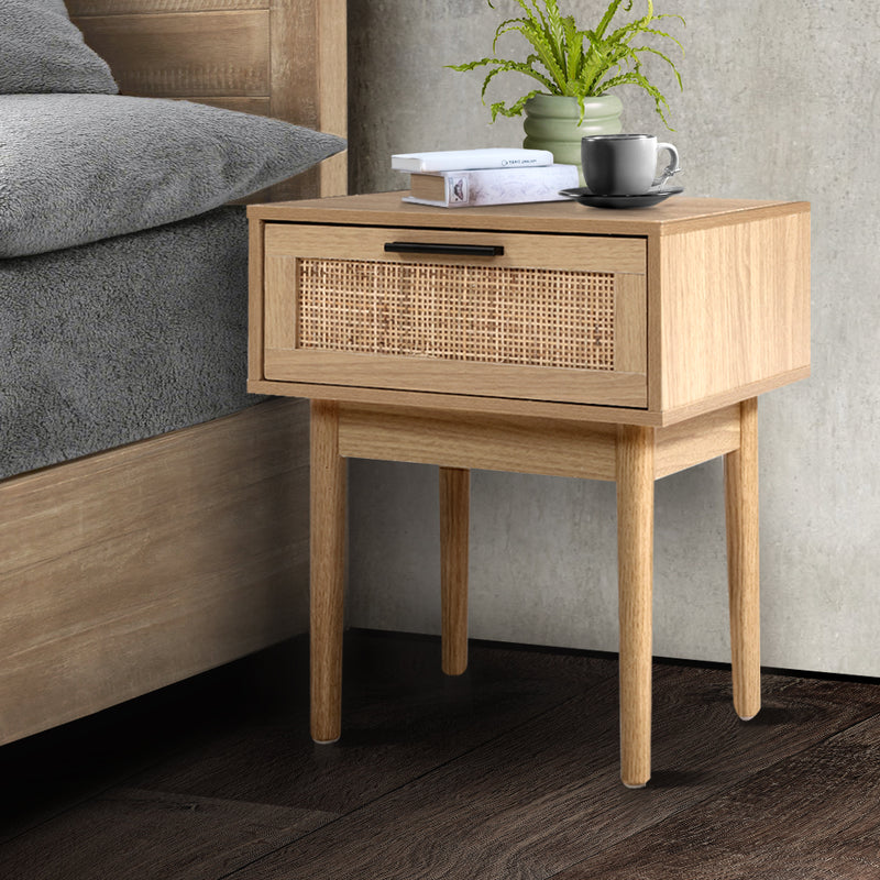 Rattan Bedside