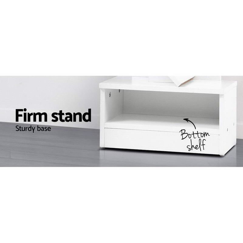 Display Shelf 9-Shelf Tree Bookshelf Book Storage Rack Bookcase White.