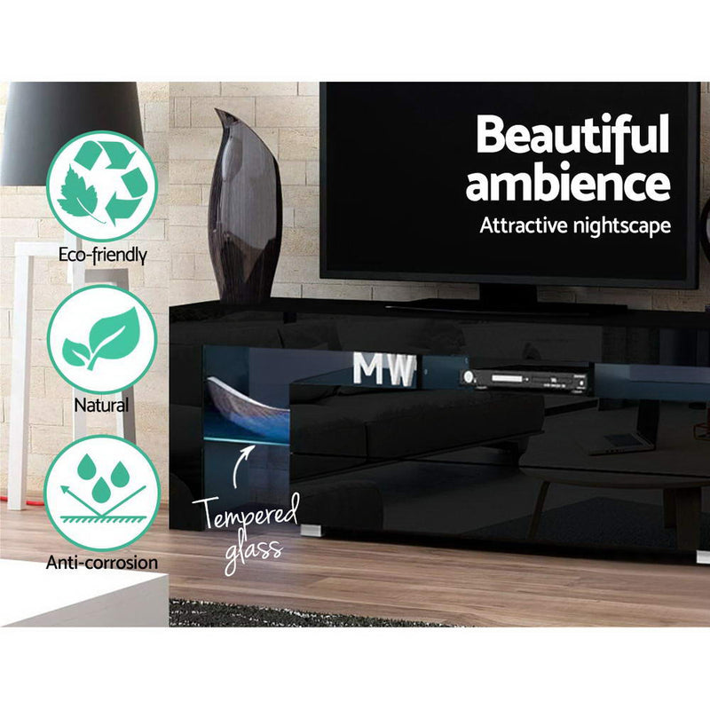 Manhattan 160cm LED TV Unit - Black