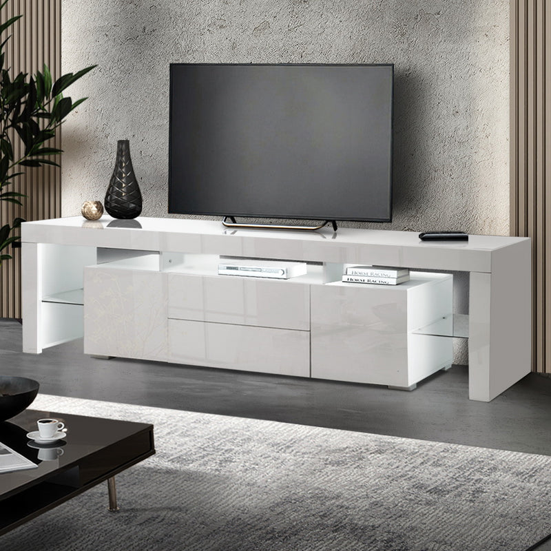 Manhattan 200cm LED TV Unit - White.