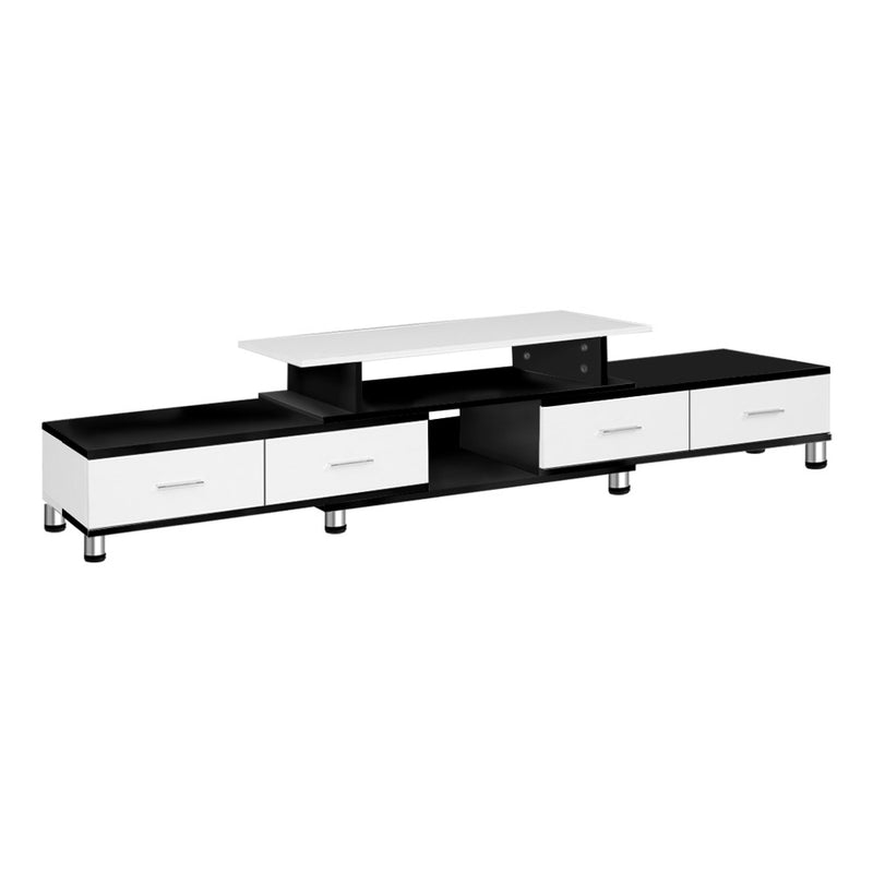 Franca 160-220cm Adjustable TV Unit - Black & White