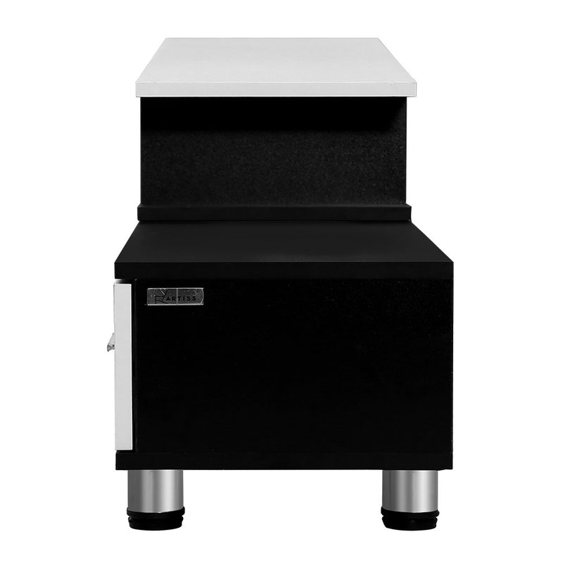 Franca 160-220cm Adjustable TV Unit - Black & White