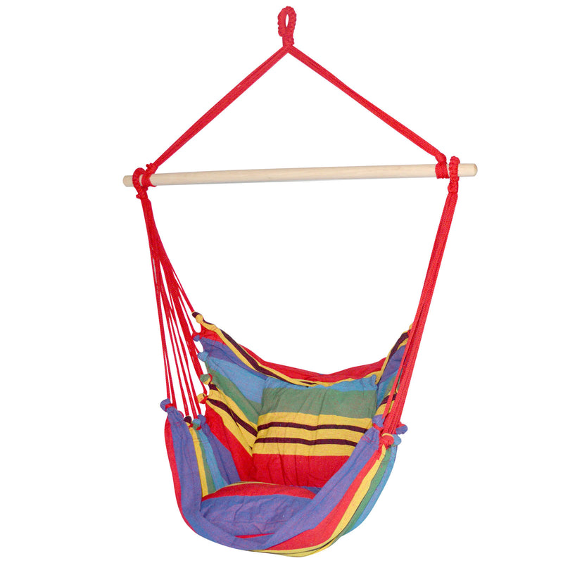 Hammock Swing Chair with Cushion - Multi-colour