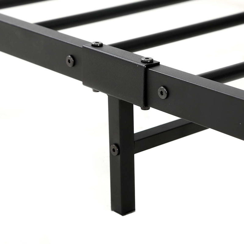 Metal Bed Frame Double Size Mattress Base Platform Foundation Black Dane