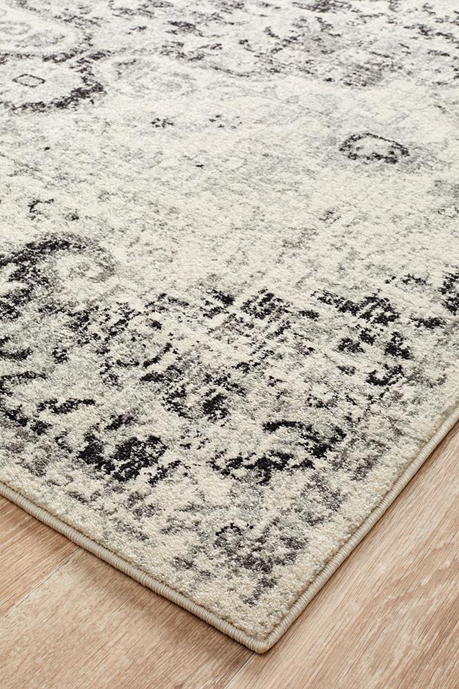 Library Transitional Charcoal Runner Rug.