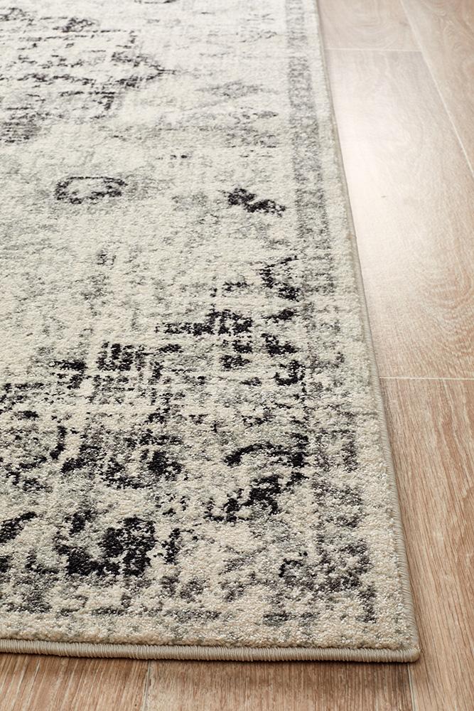 Library Transitional Charcoal Runner Rug.