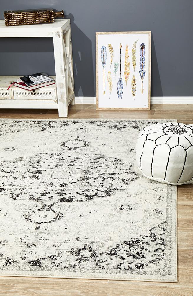 Library Transitional Charcoal Rug.