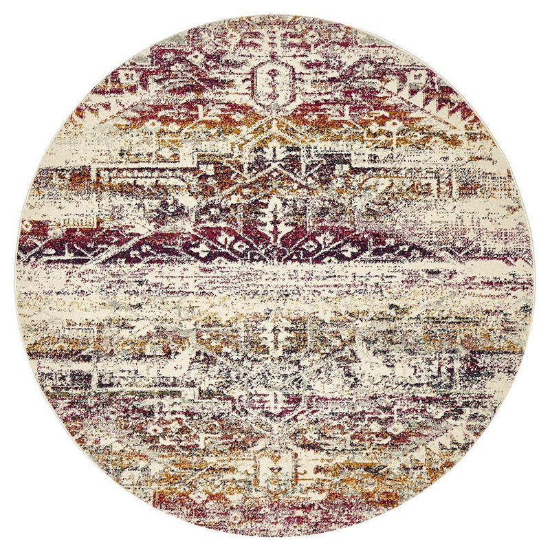 Library Lili Fuschia Round Rug.